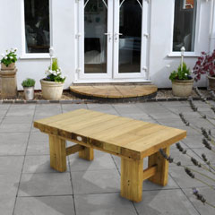 Forest Garden Sleeper Low Level Table 120cm