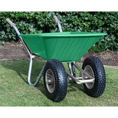De Greef 90 litre County Clipper Wheelbarrow - 2 Wheel - Green