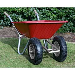 De Greef 90 litre County Clipper Wheelbarrow - 2 Wheel - Burgundy
