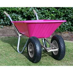 De Greef 90 litre County Clipper Wheelbarrow - 2 Wheel - Pink
