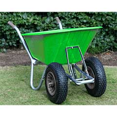 De Greef 100-120 Litre County Landscaper Wheelbarrow - 2 Wheel - Light Green
