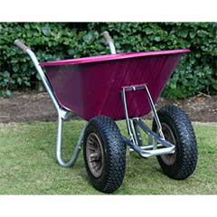 De Greef 100-120 Litre County Landscaper Wheelbarrow - 2 Wheel - Burgundy