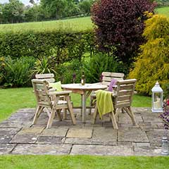 Zest 4 Leisure Abbey 4 Seater Round Dining Set