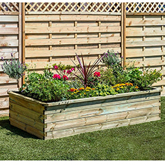 Zest 4 Leisure Wooden Raised Bed Planter - 90cm