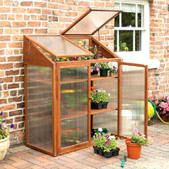 Rowlinson Hardwood Mini Greenhouse - W4ft x D2ft