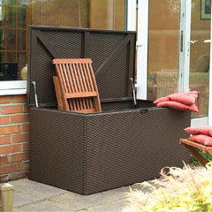 Rowlinson Metal Storage Box - Rattan Weave Effect