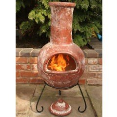 Gardeco Clay Chiminea Colima Design Large - 110cm