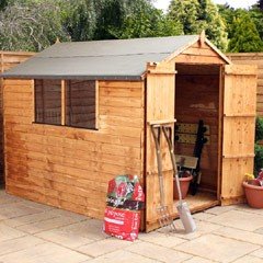 Mercia Overlap Apex Double Door Shed - W6ft x D8ft
