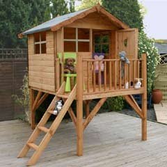 Mercia Tulip Playhouse - With Tower - W5ft x D5ft