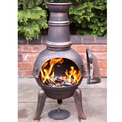 Gardeco Cast Iron Granada Chiminea - 90cm