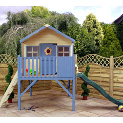 Mercia Honeysuckle Playhouse - With Tower and Slide - W8ft x D7ft