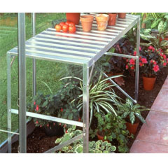 Halls 1 Tier Greenhouse Staging - Aluminium - 4ft
