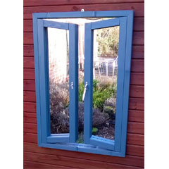 Parallax French Window Garden Mirror