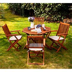 Ellister Portland 4 Seater Dining Set - 100cm Table