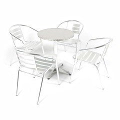 Greenfingers Kensington 4 Seater Dining Set - Aluminium