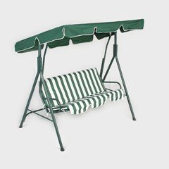 Greenfingers Padded 3 Seater Swing Seat - Green