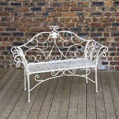 Greenfingers Ellecia 2 Seater Bench - White