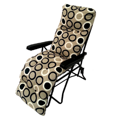 Ellister Tubular Padded Relaxer - Beige/Black Circles