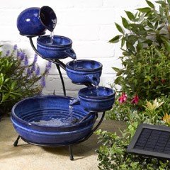 Smart Garden Solar Neptune Ceramic Cascade Water Feature