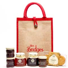 Mrs Bridges Christmas Hamper Selection in Jute Bag