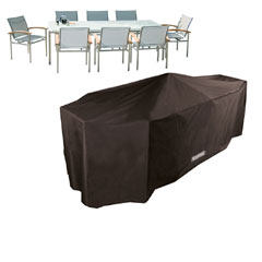 Bosmere Storm Black Rectangular Patio Set Cover - 8 Seater - 295cm - 203cm