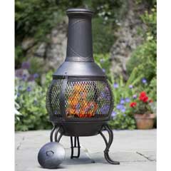 La Hacienda Leon Steel Mesh Chiminea - 90cm