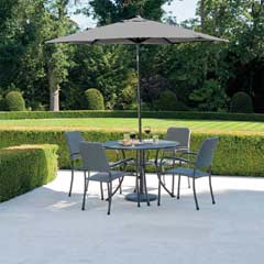 Alexander Rose Portofino Parasol - 2.4m - Grey