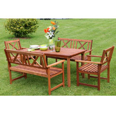 Ellister 6 Seater Dining Set - 140cm Table