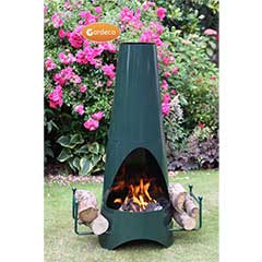 Gardeco Oslo Steel Fireplace 115cm Height - Green