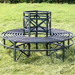 Ellister Stamford Circular Tree Seat - Green Antique Finish